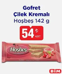 ETİ HOŞBEŞ GOFRET ÇİLEK KREMALI 142 G fiyat ve kampanya bilgisi